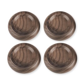 Upright Piano Caster Cups,Premium Quality Black Walnut Wood Piano Caster Pads, Furniture Leg Pad Set of 4,with Non-Slip Moisture-Proof& Anti-Noise Felt Pads for Hardwood Floor Protectors(Black Walnut)