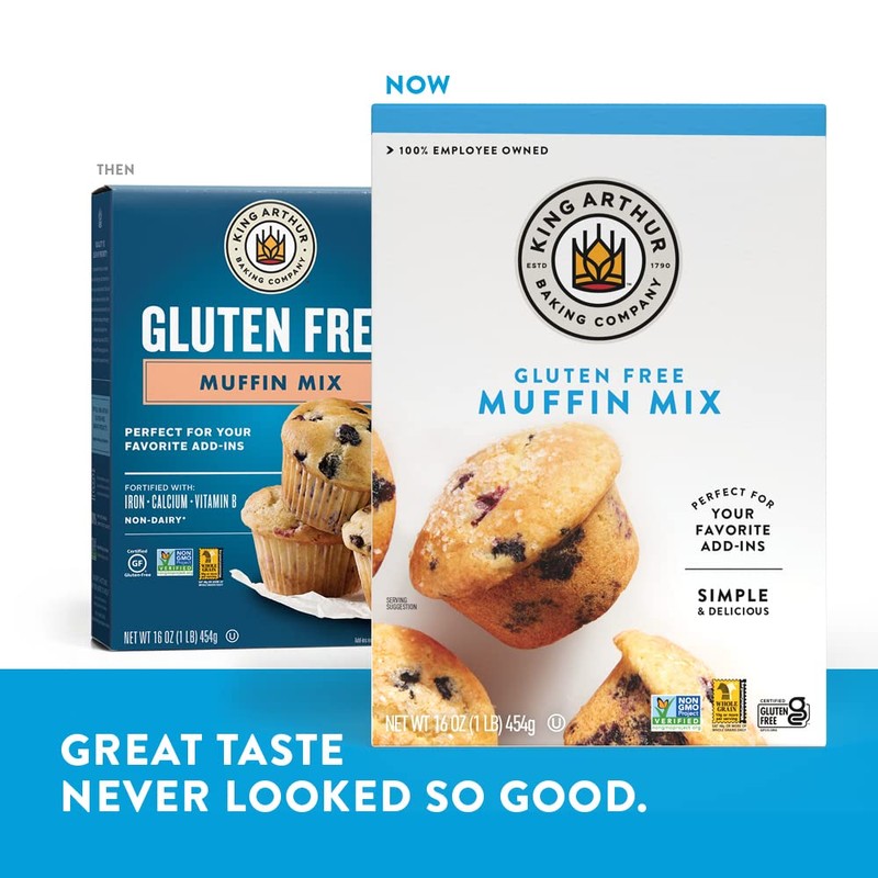 King Arthur Flour Muffin Mix, Gluten Free, 16-Ounce (Pack of