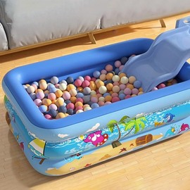 OKONOS Inflatable Swimming Pool Thick Family Kiddie Pool for Baby Kids Backyard Summer Water Fun