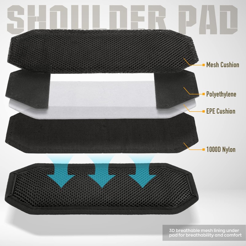 WYNEX Shoulder Strap Pad for Tactical Bag, Universal Bag Strap