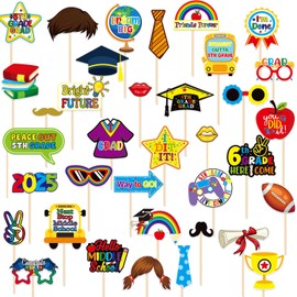 5TH Grade Graduation Photo Booth Props, 5TH Grade Graduation Photo Prop for Party Photobooth, 5TH Grade Graduation Decorations 2025, Fifth Grade Graduation Party Supplies, 36 Pieces