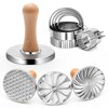3+5 Cookie Stamps Biscuit Cutter Set, Luxiv 3 Molds Metal