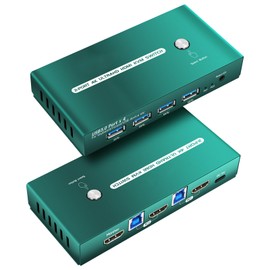 HDMI kvm Switch 1 Monitors 2 Computers edid Emulator 4k 60hz kvm Switch hdmi edid Clone 3440 * 1440 100hz kvm Switch 1 Monitors 2 Computers hdmi edid Copy 4k 60hz USB3.0 HANGAACAN