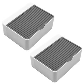 CENPEK 2 Pcs Self Draining Soap Dish, Wall-mounted Soap Dish for Shower, Bathroom, Bathtub (Grey)