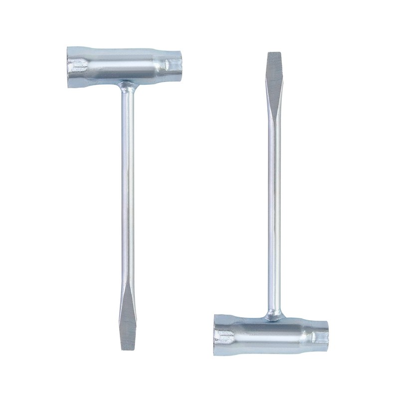 QWORK® Combination Spanner Wrench, T-Wrench for Chainsaw Saws, 13mm x