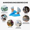 ARNOMED Shoe Covers Disposable Strong Blue CPE Overshoes, Rain Cover