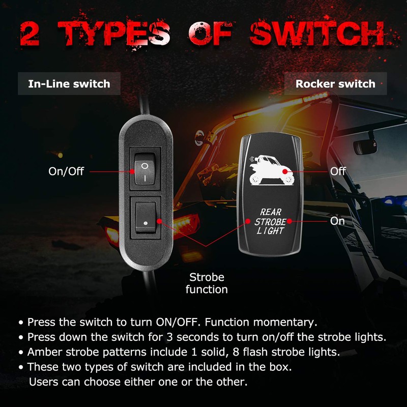 OFFROADTOWN 30inch LED Chase Light Bar Off road Rear LED