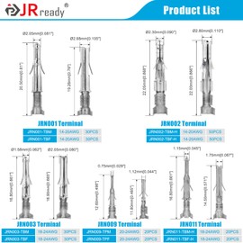 JRready ST6527 150Pairs Pins Kit 093" 062" Mini-Fit Jr. MLX Micro-Fit Car Automotive Terminals Wire Electrical Connectors 14-20AWG 18-24AWG 20-24AWG Single Pin Sockets Contact Standard Molex