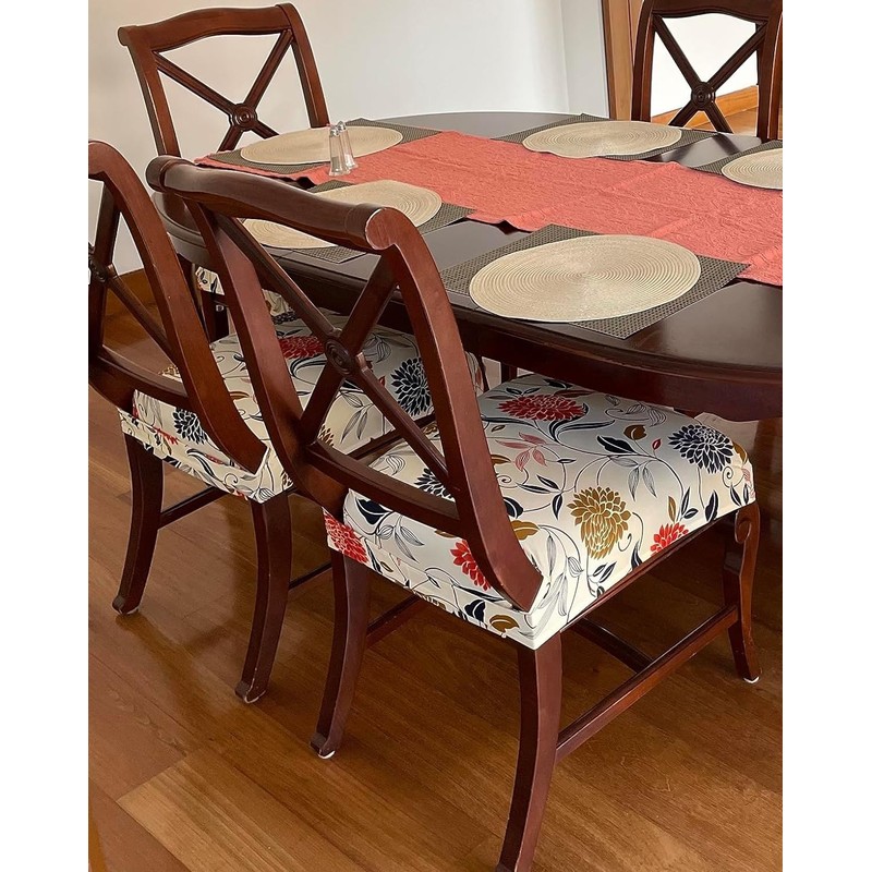 SearchI Stretch Dining Chair Seat Covers Set of 4, Soft