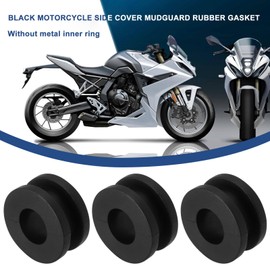 EMSea 10pcs Motorcycle Buffer Rubber Pad Grommet Set Rubber Grommets for Motorcycle Fairings Compatible with Honda CBR 954 929 600 1000 Black