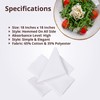 CHARKHAH White Cloth Napkins Set of 12 Soft Blend Thick