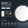EShine 6 Pack Black Smart Dimmable LED Puck Lights Compatible
