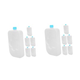 TEHAUX 12 pcs Reusable Ice Packs for Coolers Portable Freezer Blocks for Lunch Boxes Cooler Bags Rapid Cooling Extended Duration for Refreshing Summer