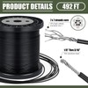Therwen 492 Feet 304 Stainless Steel Vinyl Coated Wire Rope