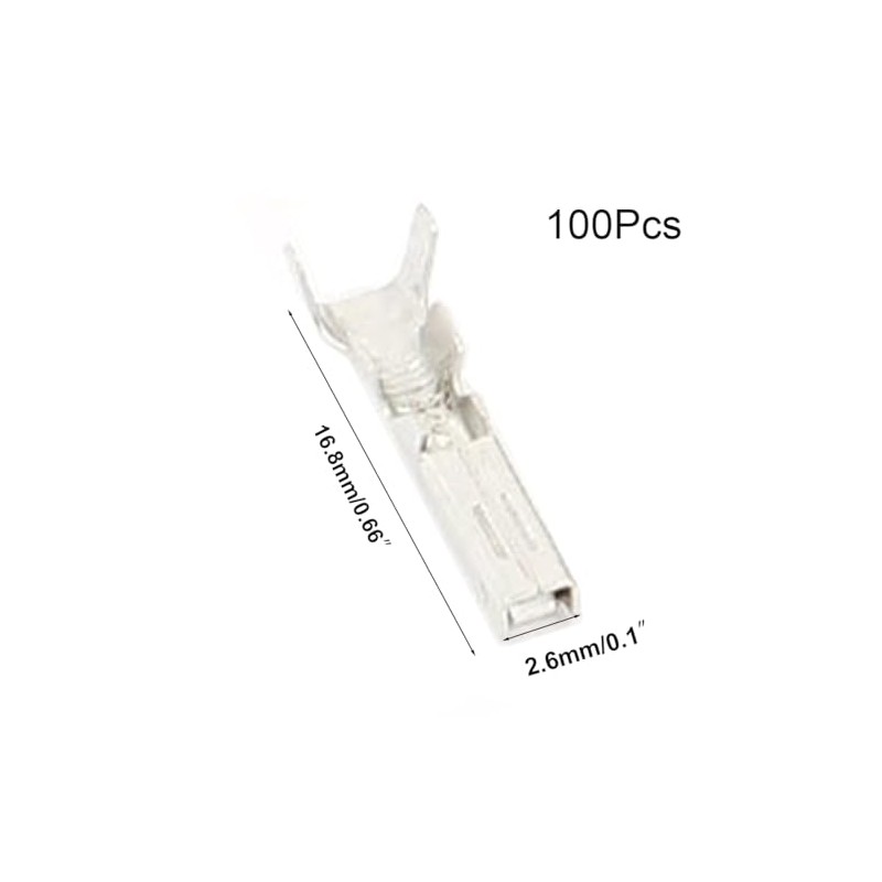 TA-VIGOR 100Pcs 1.5mm Wire Spade Connectors, Female Spade Connectors Wire