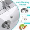 Universal Bathroom Sink Stopper with Hair Catcher, for 1.04-1.97 Inch