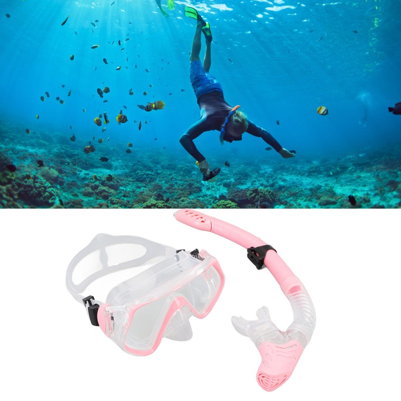 Diving Goggles Silicone Glass Plastic Ultra Clear Comfortable Adjustable Diving