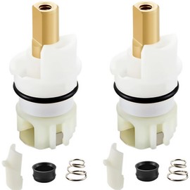 RP25513 Faucet Stem Assembly Compatible with Delta Two Handle Faucet Repair Kit with RP4993 Rubber Seat and Spring, Replacement Stems Cartridges for Delta Bathtub Shower Sink Bathroom Faucet, 2-PACK