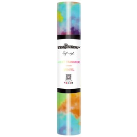 TECKWRAP Colorful Splash Heat Transfer Vinyl Foil Roll – Watercolor HTV Iron On Pastel Flex Foil 152 cm x 25 cm (Berry)