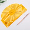 Kinmy Template Ruler Resin Oval Drafting Template Large Isometric Ruler