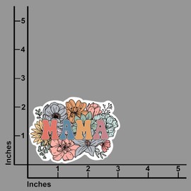 (3Pcs) Mama Mom Cute Floral Sticker Decoration for Books Laptops Phones Tumbler 3" Waterproof Vinyl for Water Bottle Pretty Mom Mama Grandma Decals Celebrate Your Mom's Love Stickers 3"x2.36" inch