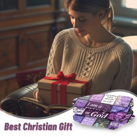 SECOGM Christian Gifts for Women Blanket - Religious Gifts for Women, Inspirationl Birthday Gifts, Catholic Spiritual Gifts for Women, Baptism Gifts for Girls - I Am A Child Of God Blankets for Women