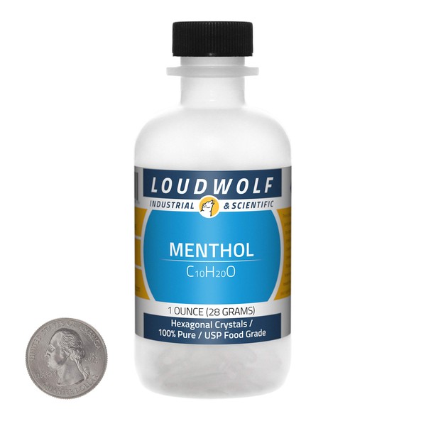 Menthol / 1 Ounce Bottle / 100% Pure USP Food Grade/Hexagonal Crystals