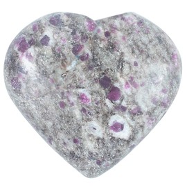 Crocon 50mm Ruby metrix Heart Stone Big Heart Shape Puff Stones Set 450+ Carats Pocket Crystal Healing Tumble Collection Palm Worry Stone Good Luck Charm Meditation Gift Craft Home Decor