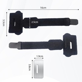 Hammer Toe Correction Pack of 2 Hammer Toe Pads with Iron Sheet Toe Bandage Toe Straightener for Men and Women for Correcting Hammer Toes, Broken Toes and Curved Toes (Black)