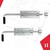 KOTARBAU® Garage Door Bolt Bolt Galvanised Silver with Rubber Handle