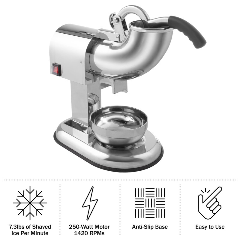 Snow Cone Machine - Ice Shaver with Powerful 250W Motor