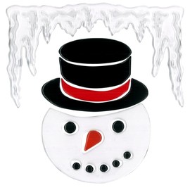 MagicGel Frosty Christmas Window Decoration (24 x 24 cm), Window Decoration for Crafts with Children