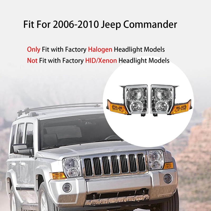 corkiauto Headlights Assembly compatible with 2006 2007 2008 2009 2010