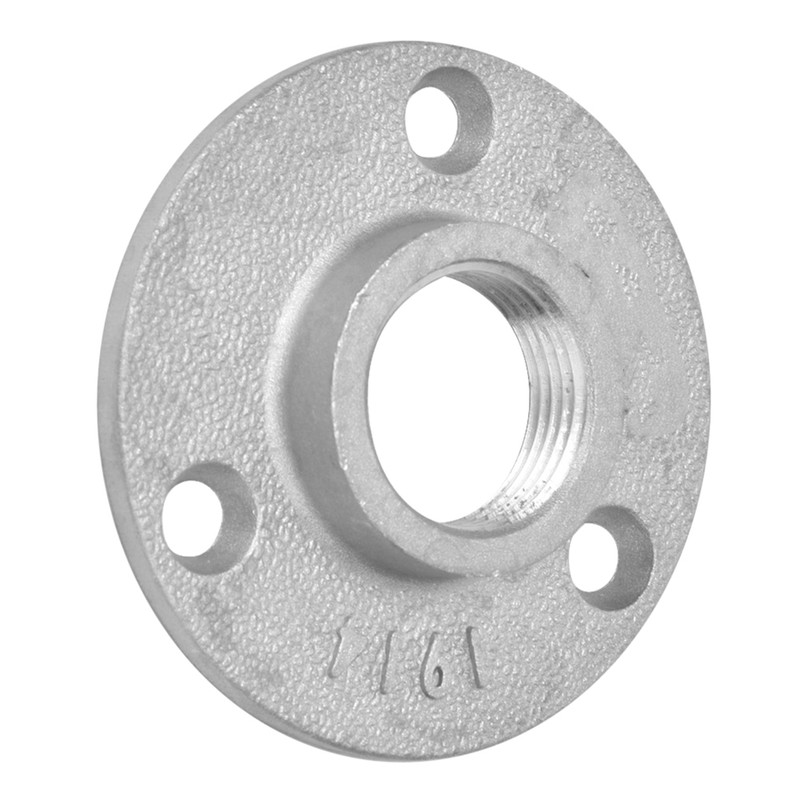 10PCS DN20 3-Holes Flange Base Pipe Fittings Aluminum Alloy Threaded