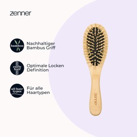 Zenner Curling Brush with Scalp Massage Function - Gentle Care for Curly Hair and Effective Detangling