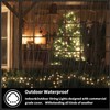 LAMPHOME 105FT 360 LED Outdoor String Lights Warm White,Extendable Holiday