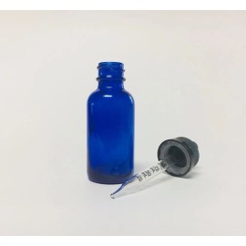 Willow Tree Essentials 1oz Calibrated Child Resistant Glass Droppers, Blue Boston R. Glass Bottles 1ct