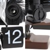 LAEYI Flip Clock Wooden Clock Wooden Retro Table Clock Stylish