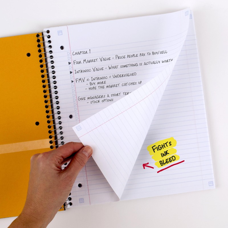 Five Star Spiral Notebook + Study App, 1 Subject, College