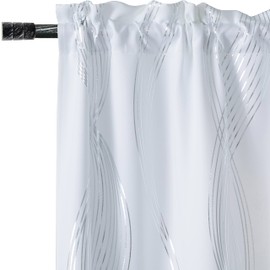 GIRASOLE HOME® 18-20mm Diameter Curtain Rod End Piece 2 Pcs Aluminum Curtain Rod End (Black & Silver)