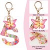 OSDUE Key Chain for Women, Alphabet Keyring, Girls Keyring, Pink