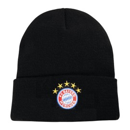 FC Bayern München Berretto invernale con logo, Nero , Taglia unica