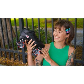 Riedell Skates - R3 - Quad Roller Skate for Indoor/Outdoor | Black | Size 11