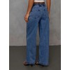 Sidefeel Women's Wide Leg Jeans Drawstring Baggy High Waisted Stretchy