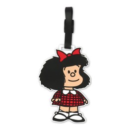 Grafoplás Mafalda Suitcase Identification | 8 x 11.6 cm | Rubber Mafalda Figure with ID Label | Perfect Travel Accessory to Recognize Your Backpack