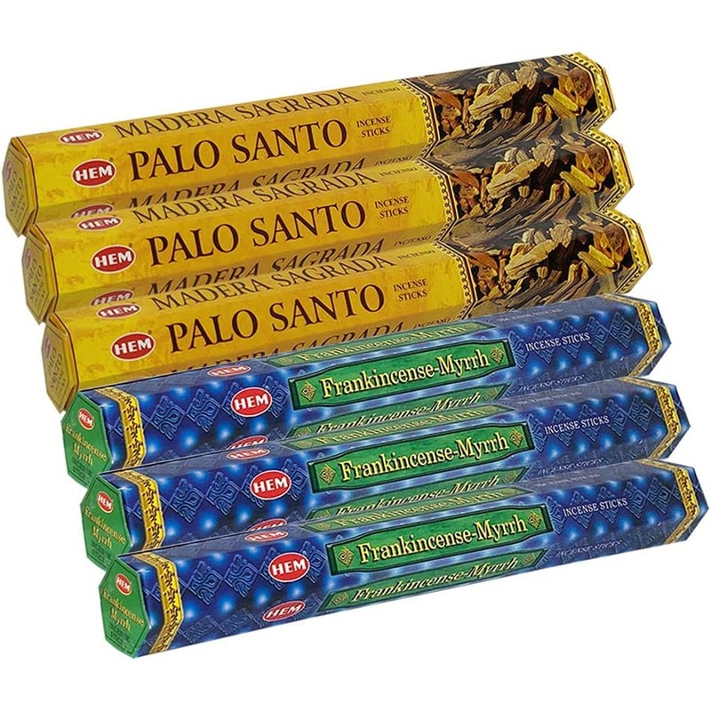 Palo Santo Frankincense & Myrrh Incense Sticks & Holder Bundle