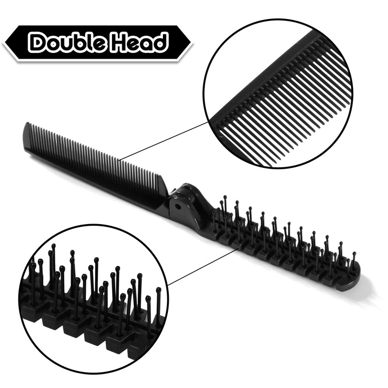 ExceLife Foldable Hair Comb, Travel Pocket Size Collapsible Comb Double