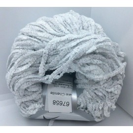 Metallic Accent Chenille Yarn - 50 Grams (1.75 Ounces) 80 Meters (87 Yards)