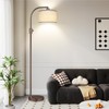 Nintiue Upgraded Modern Arc Dimmable Tall Standing Floor Lamp with