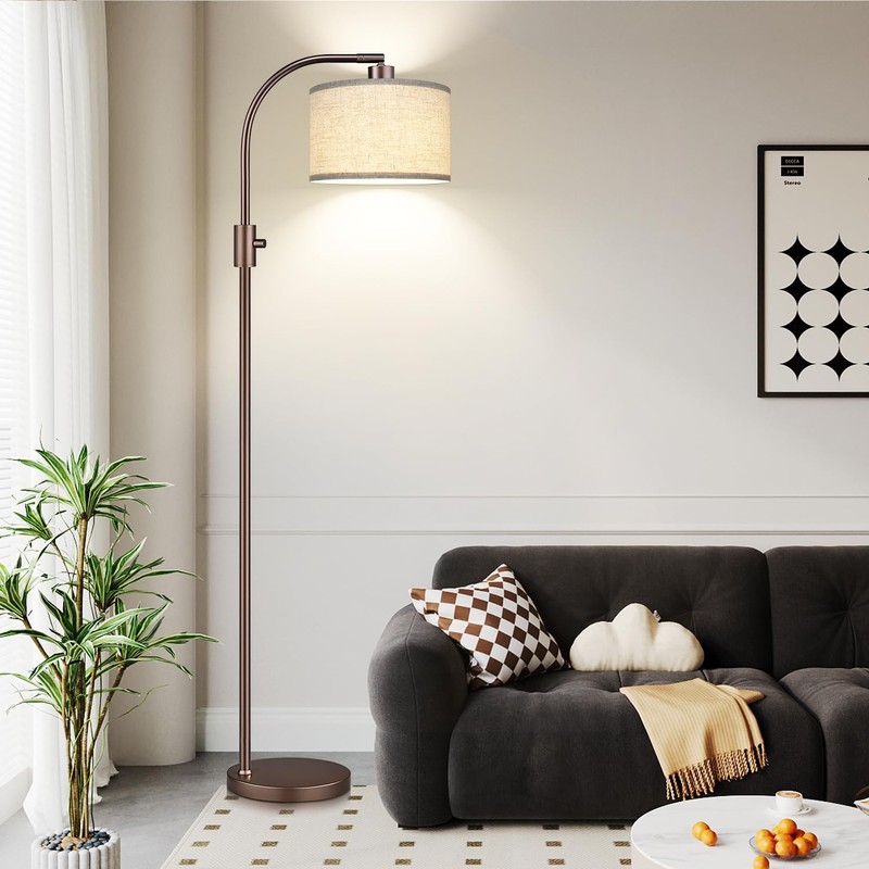 Nintiue Upgraded Modern Arc Dimmable Tall Standing Floor Lamp with